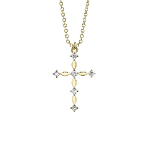 Shy Creation Diamond Cross Necklace 0.12CT-Shy Creation Diamond Cross Necklace 0.12CT - SC55027632