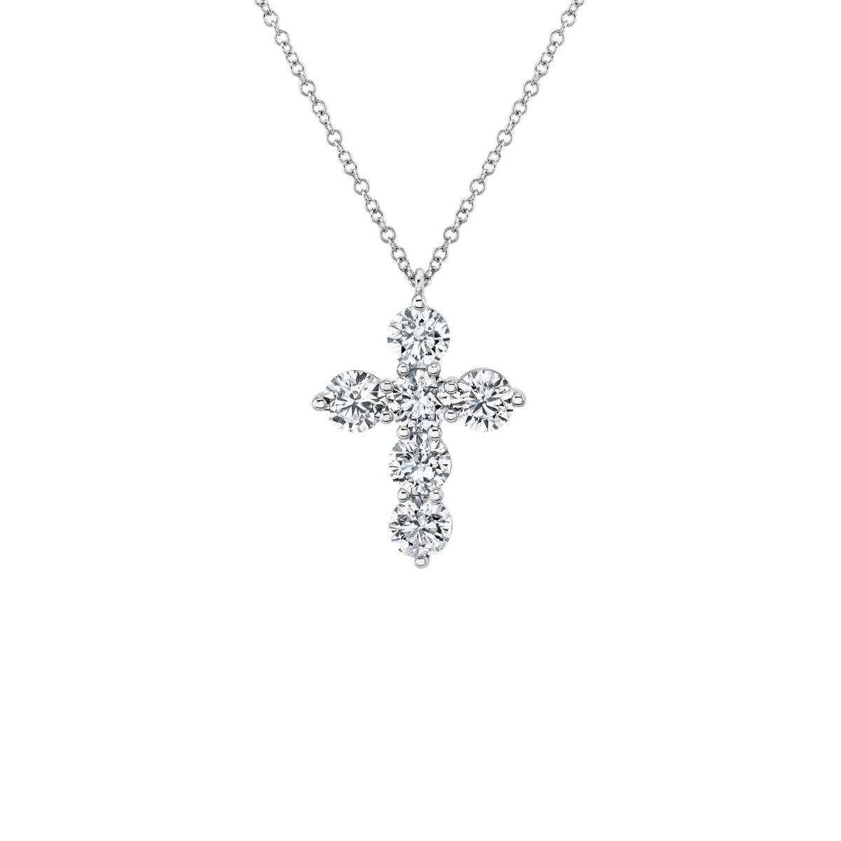 Shy Creation Diamond Cross Necklace 2.25 CT - SC55021384V2