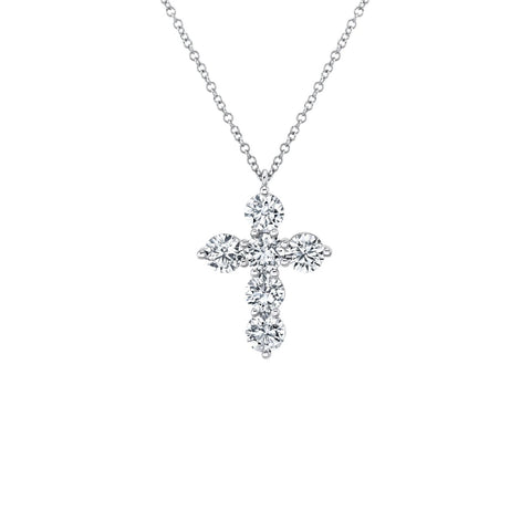 Shy Creation Diamond Cross Necklace 2.25 CT-Shy Creation Diamond Cross Necklace 2.25 CT - SC55021384V2