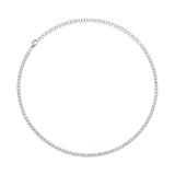 Shy Creation Diamond Crown Setting Tennis Necklace 7.12 CT-Shy Creation Diamond Crown Setting Tennis Necklace 7.12 CT SC55023405