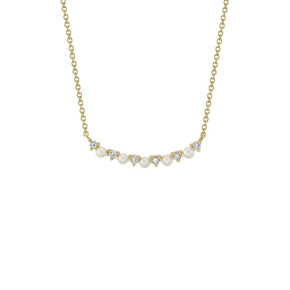Shy Creation Diamond & Cultured Pearl Necklace 0.12CT - SC55023346