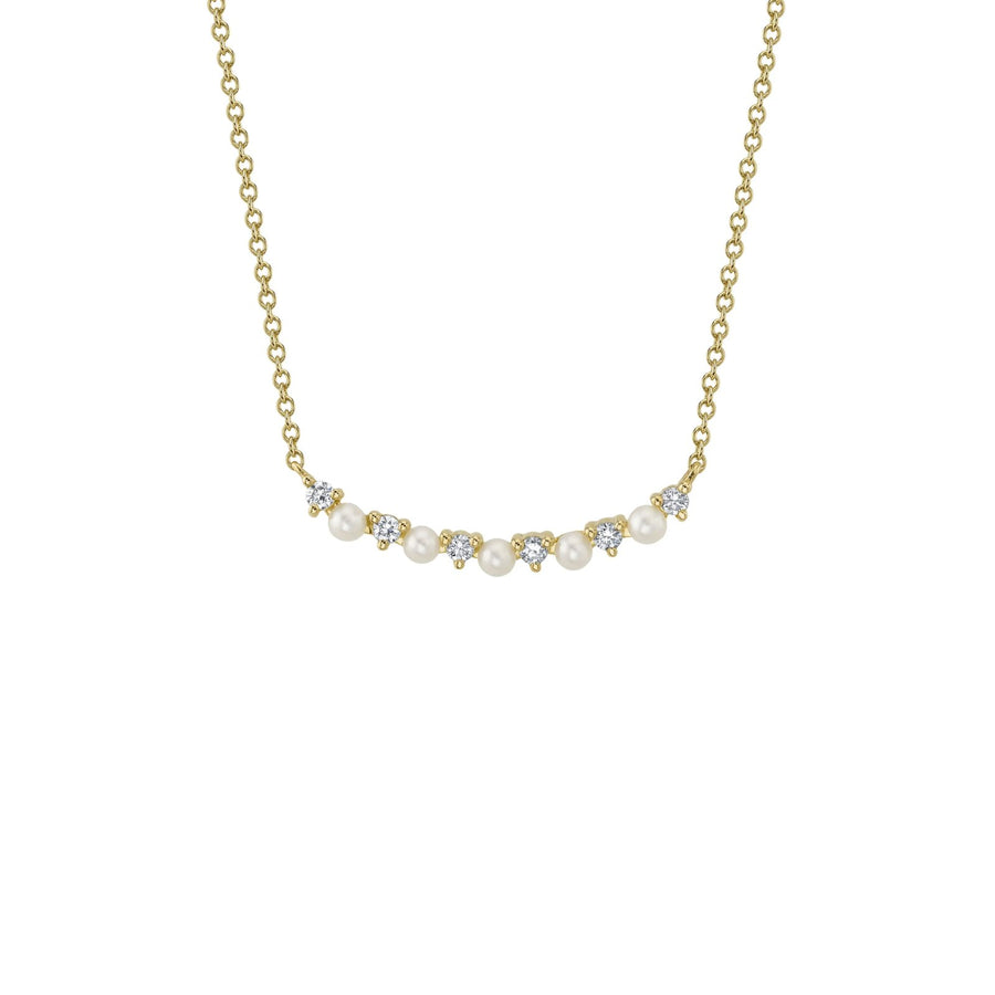 Shy Creation Diamond & Cultured Pearl Necklace 0.12CT - SC55023346