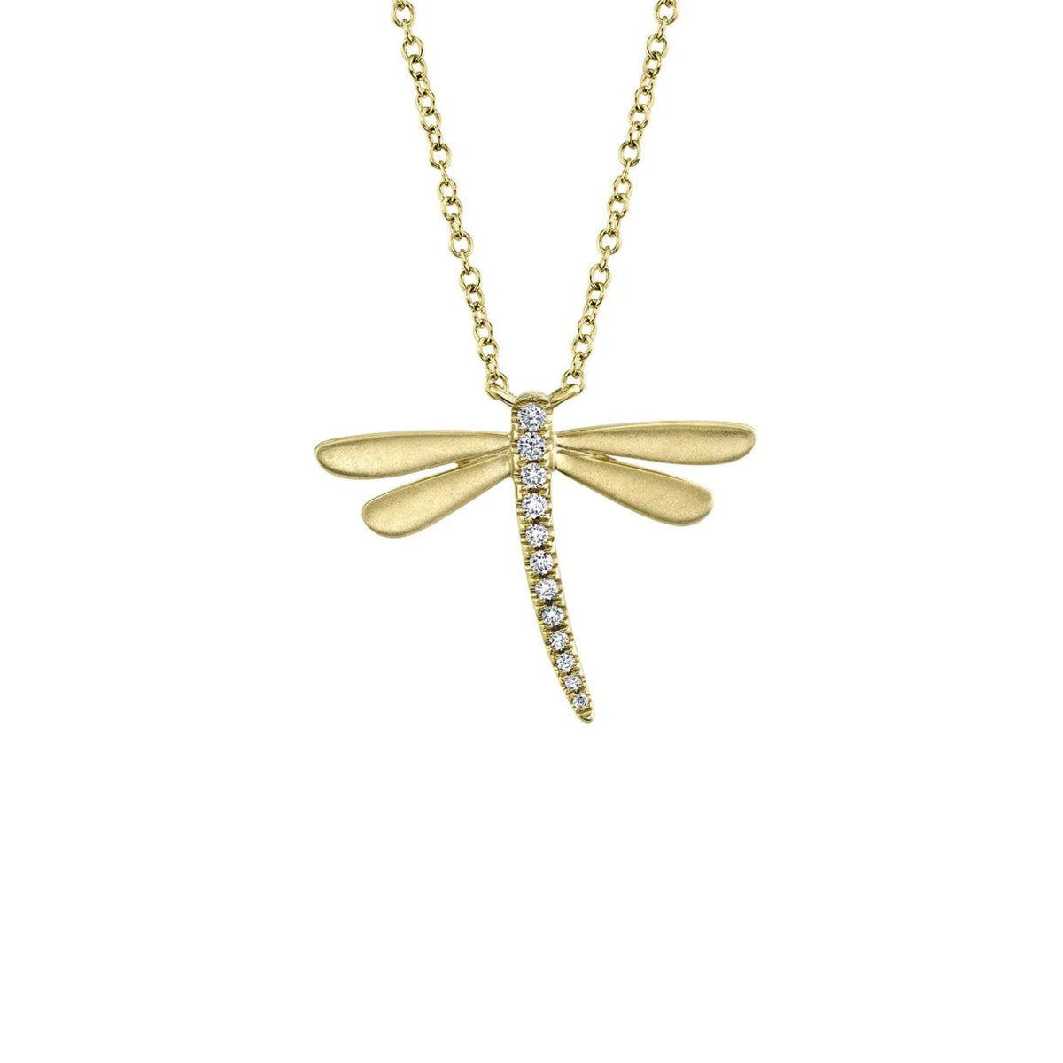 Shy Creation Diamond Dragonfly Necklace 0.08 CT - SC55020407