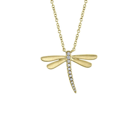 Shy Creation Diamond Dragonfly Necklace 0.08 CT-Shy Creation Diamond Dragonfly Necklace 0.08 CT - SC55020407