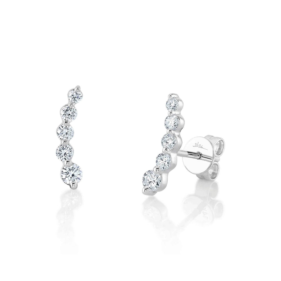 Shy Creation Diamond Ear Crawler Earrings 0.47 CT - SC55022685