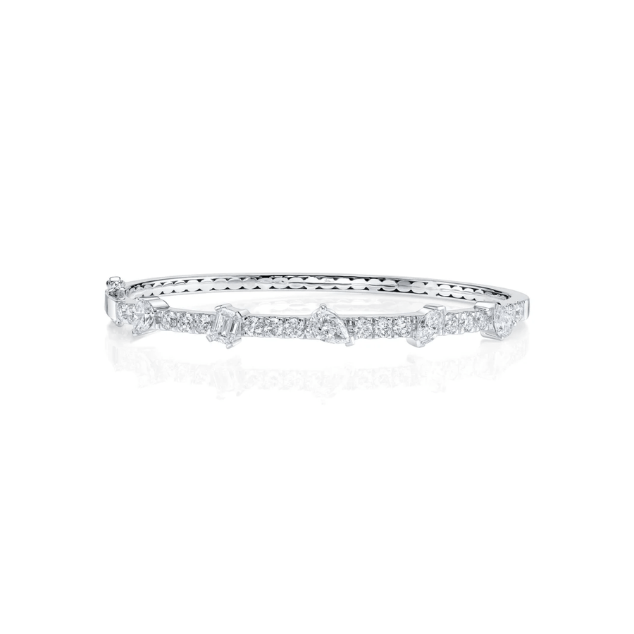 Shy Creation Diamond Emerald Marquise Pear Bangle 2.79CT SC22010328ZS