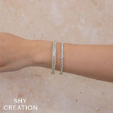 Shy Creation Diamond Emerald Marquise Pear Bangle 2.79 CT-Shy Creation Diamond Emerald Marquise Pear Bangle 2.79CT SC22010328ZS