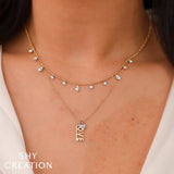 Shy Creation Diamond Faceted Ball Chain Necklace 0.64CT-Shy Creation Diamond Faceted Ball Chain Necklace 0.64CT - SC55027262