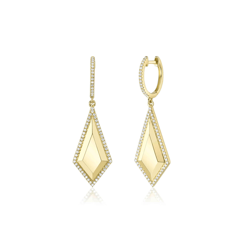 Shy Creation Diamond Geo Cut Earrings 0.33CT-Shy Creation Diamond Geo Cut Earrings 0.33CT - SC55026870