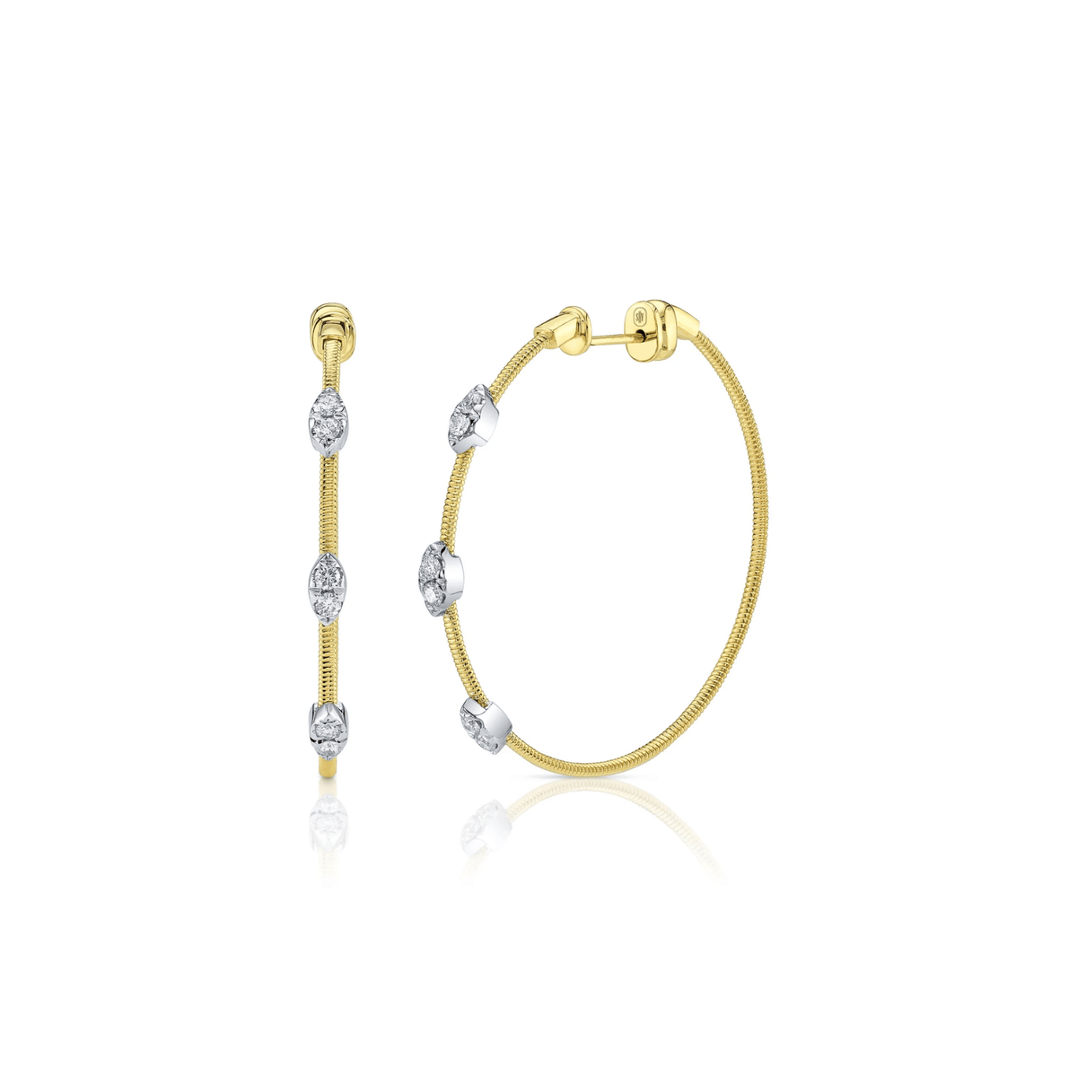 Shy Creation Diamond Hoop Earrings 0.42 CT - B22001042D1.60