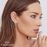 Shy Creation Diamond Hoop Earrings 0.74 CT-Shy Creation Diamond Hoop Earrings 0.74 CT - SC22005539