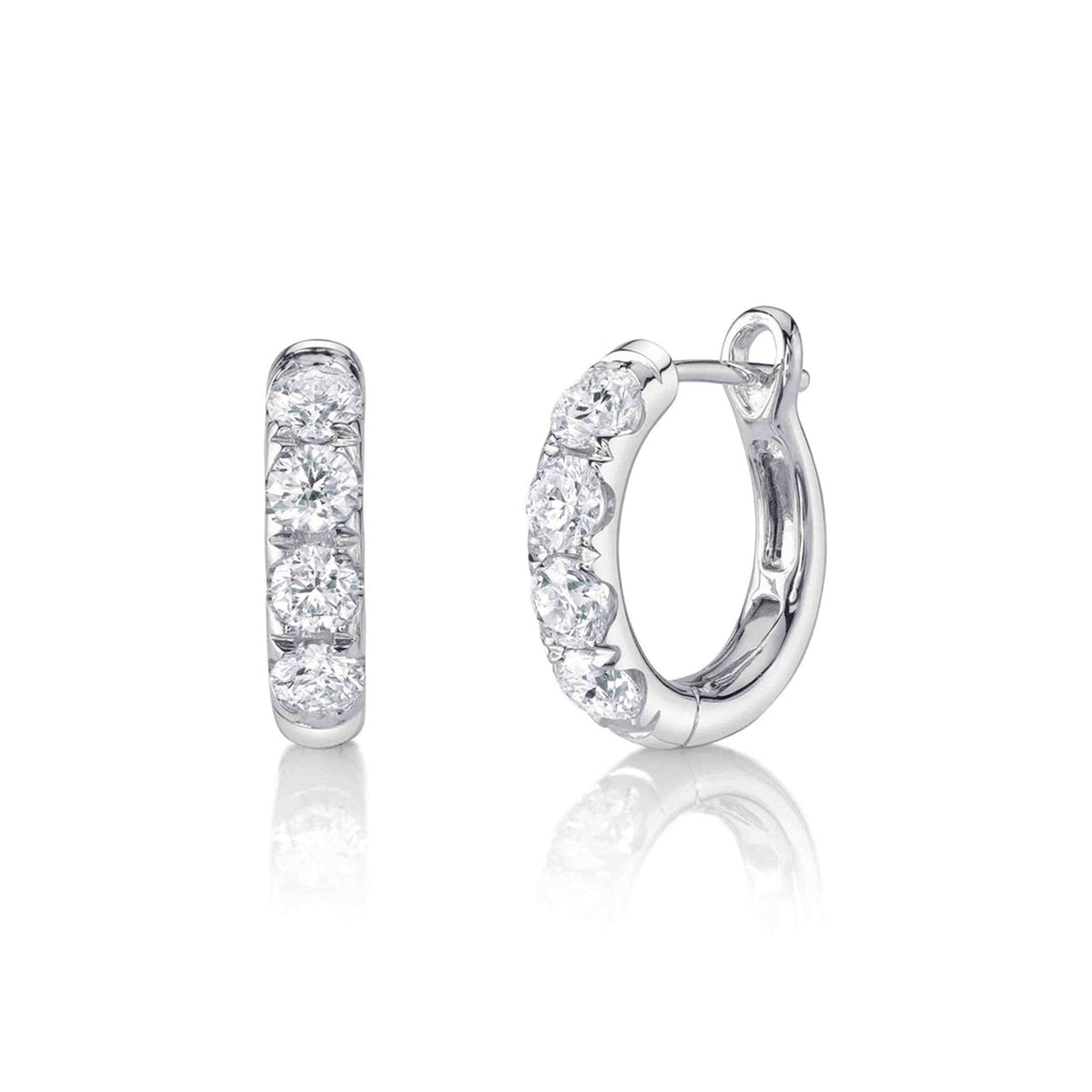 Shy Creation Diamond Hoop Earrings 1.75 CT - SC22006121V3D0.70