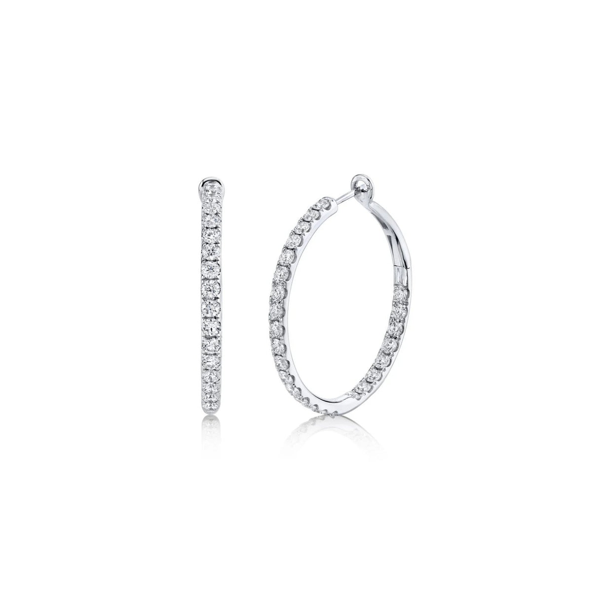 Shy Creation Diamond Hoop Earrings 4.00 CT - SC22006124