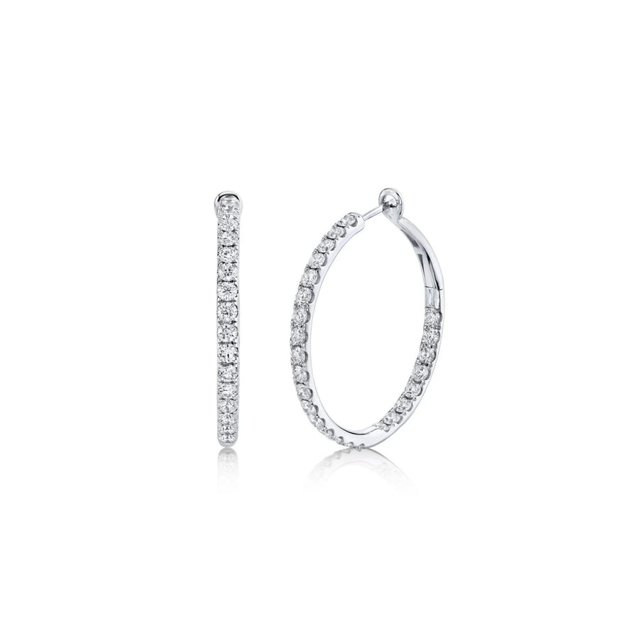 Shy Creation Diamond Hoop Earrings 4.00 CT - SC22006124