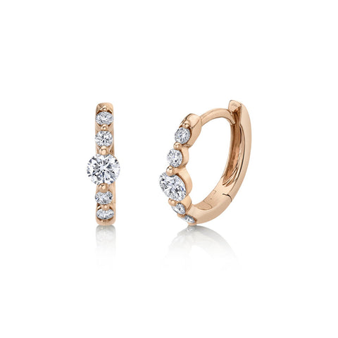 Shy Creation Diamond Huggie Earrings 0.42 CT-Shy Creation Diamond Huggie Earrings 0.42 CT - SC55021759