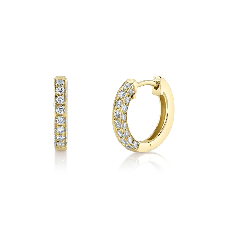Shy Creation Diamond Huggie Earrings 0.44 CT-Shy Creation Diamond Huggie Earrings 0.44 CT - SC22008539V2