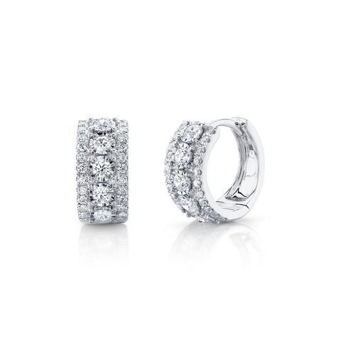 Shy Creation Diamond Huggie Earrings 1.01 CT-Shy Creation Diamond Huggie Earrings 1.01 CT - SC55022793