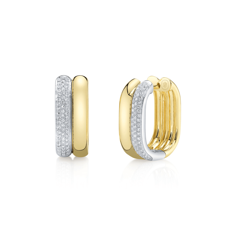 Shy Creation Diamond Huggie Earrings-Shy Creation Diamond Huggie Earrings - SC22010337H0.80