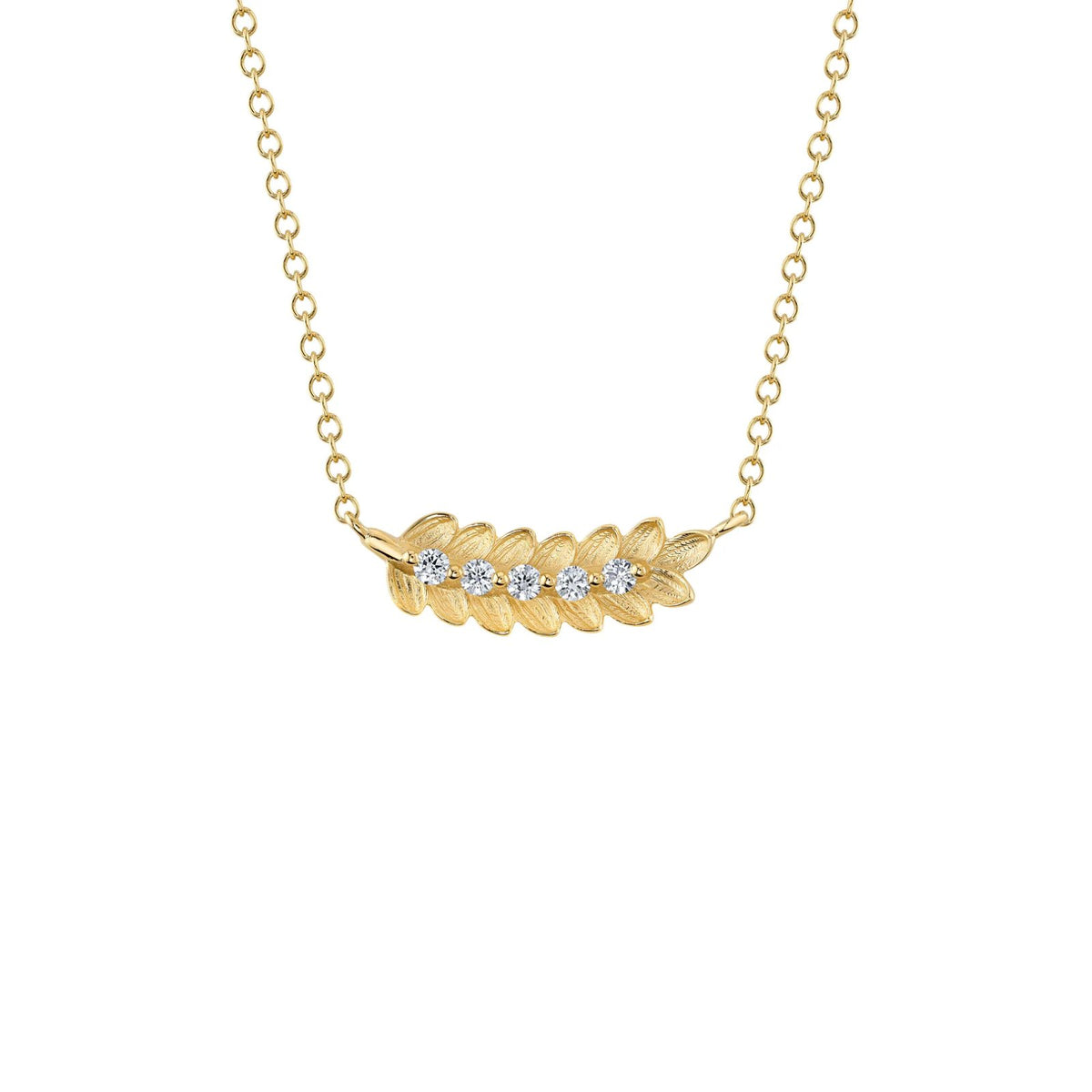 Shy Creation Diamond Leaf Necklace 0.08CT - SC55024209