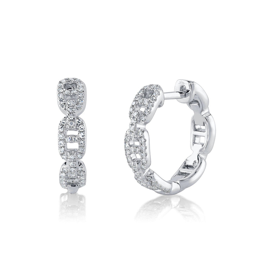 Shy Creation Diamond Link Hoop Earrings 0.24 CT - SC55024378D0.60