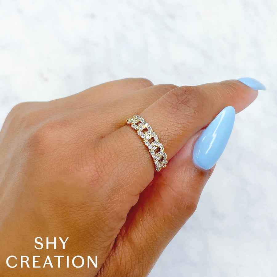 Shy Creation Diamond Link Ring 0.41 CT - SC55022521