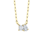 Shy Creation Diamond Emerald Pear Necklace 0.42 CT-Shy Creation Diamond Necklace - SC22010354