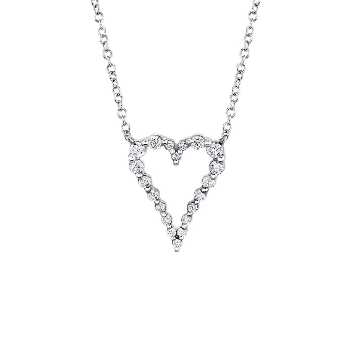 Shy Creation Diamond Open Heart Necklace 0.26 CT - SC55020153