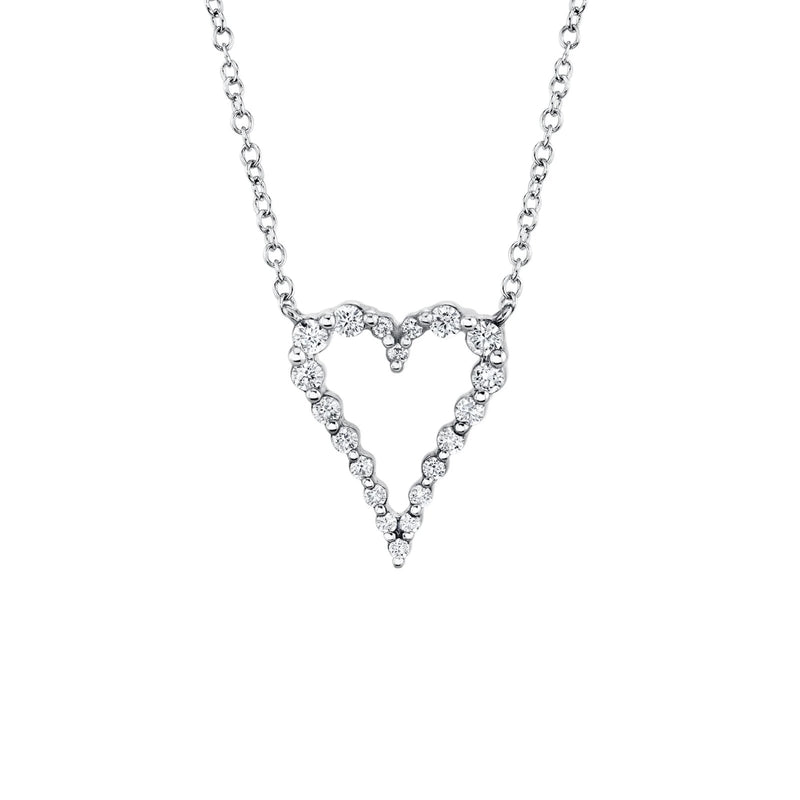 Shy Creation Diamond Open Heart Necklace 0.26 CT-Shy Creation Diamond Open Heart Necklace 0.26 CT - SC55020153