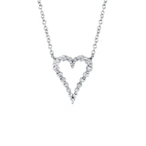 Shy Creation Diamond Open Heart Necklace 0.26 CT-Shy Creation Diamond Open Heart Necklace 0.26 CT - SC55020153