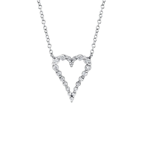 Shy Creation Diamond Open Heart Necklace 0.26 CT-Shy Creation Diamond Open Heart Necklace 0.26 CT - SC55020153