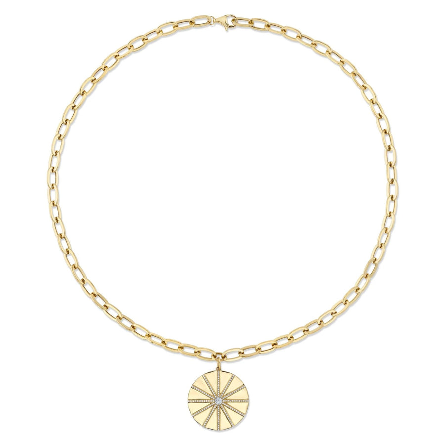 Shy Creation Diamond Paper Clip Link Necklace 0.45 CT - SC55023639