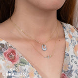 Shy Creation Diamond Pave Chopin Chain Necklace 0.37 CT-Shy Creation Diamond Pave Chopin Chain Necklace 0.37 CT