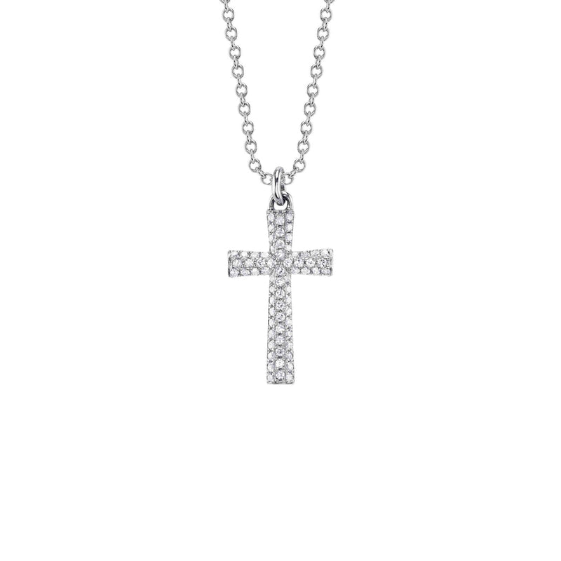 Shy Creation Diamond Pave Cross Necklace 0.14 CT-Shy Creation Diamond Pave Cross Necklace 0.14 CT - SC55027931