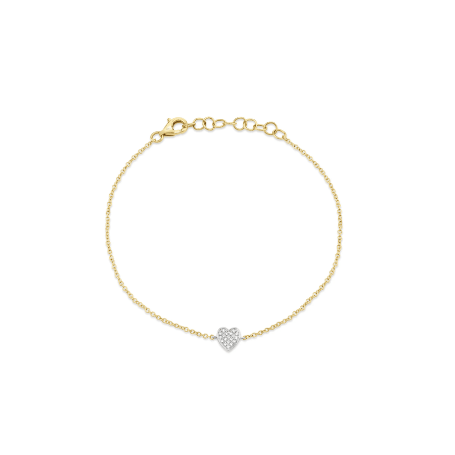Shy Creation Diamond Pave Heart Bracelet 0.04CT SC55028160
