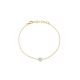 Shy Creation Diamond Pave Heart Bracelet 0.04CT-Shy Creation Diamond Pave Heart Bracelet 0.04CT SC55028160