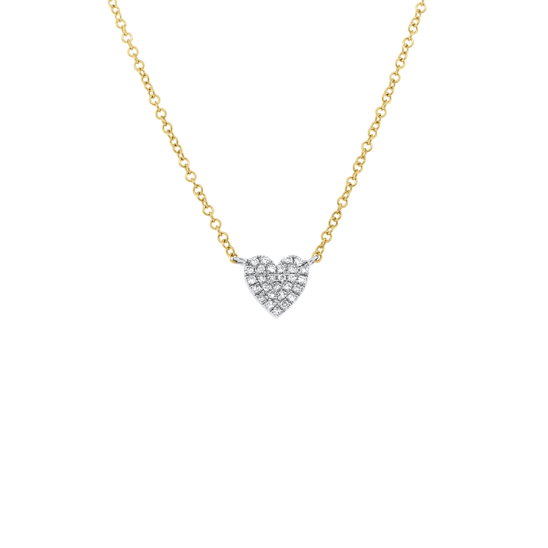 Shy Creation Diamond Pave Heart Necklace 0.09CT-Shy Creation Diamond Pave Heart Necklace 0.09CT SC55028085
