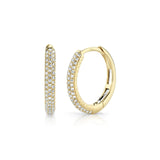 Shy Creation Diamond Pave Hoop Earrings 0.21 CT-Shy Creation Diamond Pave Hoop Earrings 0.21 CT - SC55004582