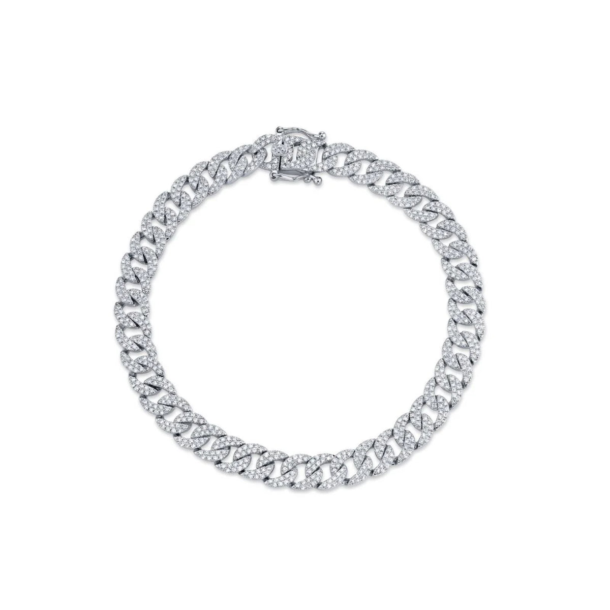 Shy Creation Diamond Pave Link Bracelet 1.69 CT - SC55005671V2