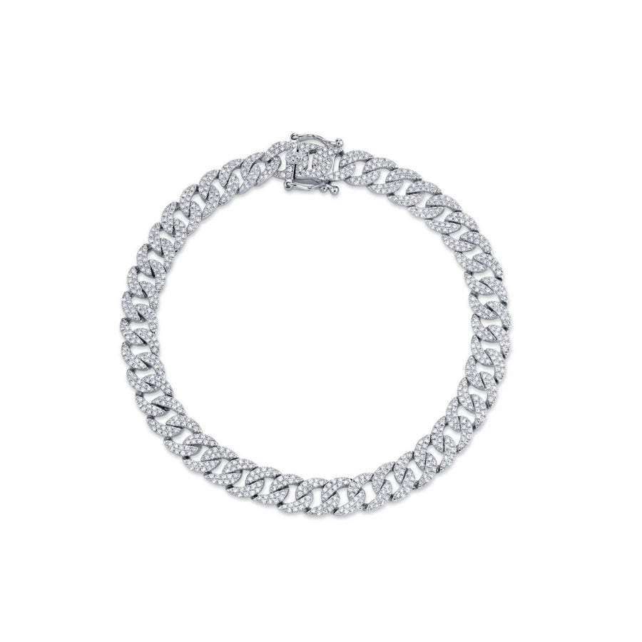 Shy Creation Diamond Pave Link Bracelet 1.69 CT - SC55005671V2