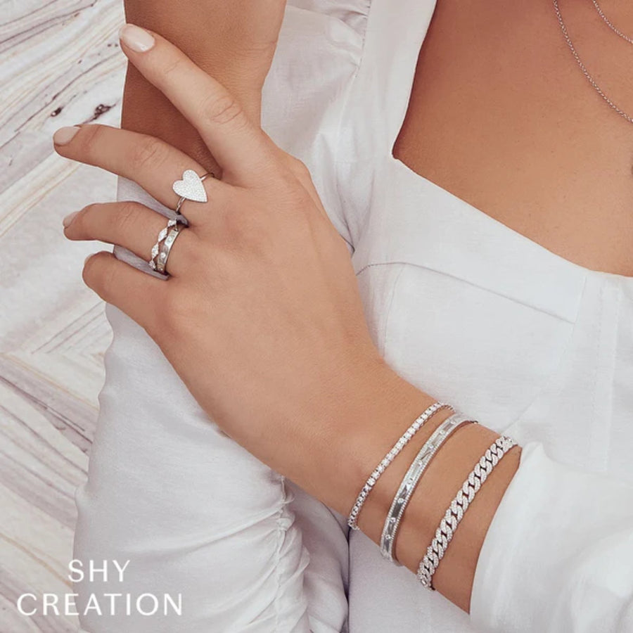 Shy Creation Diamond Pave Link Bracelet 1.69 CT - SC55005671V2
