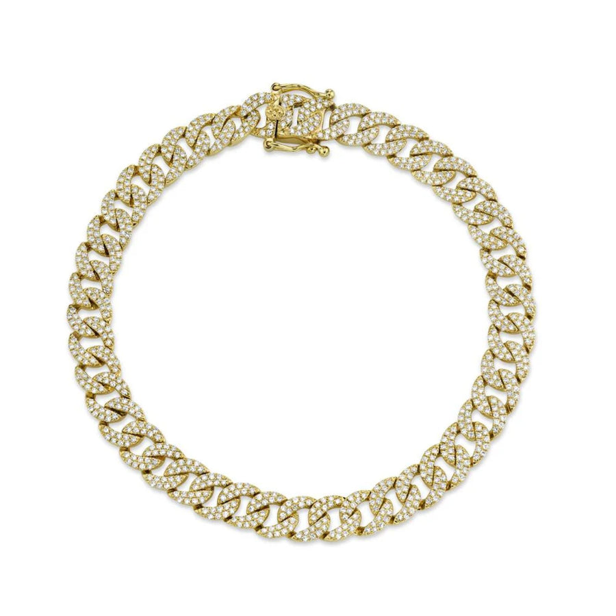 Shy Creation Diamond Pave Link Bracelet 1.69 CT - SC55005672V2