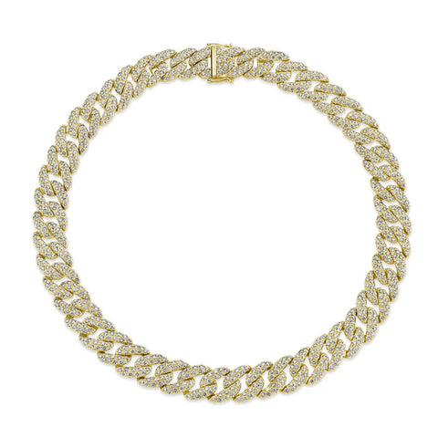 Shy Creation Diamond Pave Link Necklace 21.46 CT-Shy Creation Diamond Pave Link Necklace 21.46 CT - SC55011591Z18