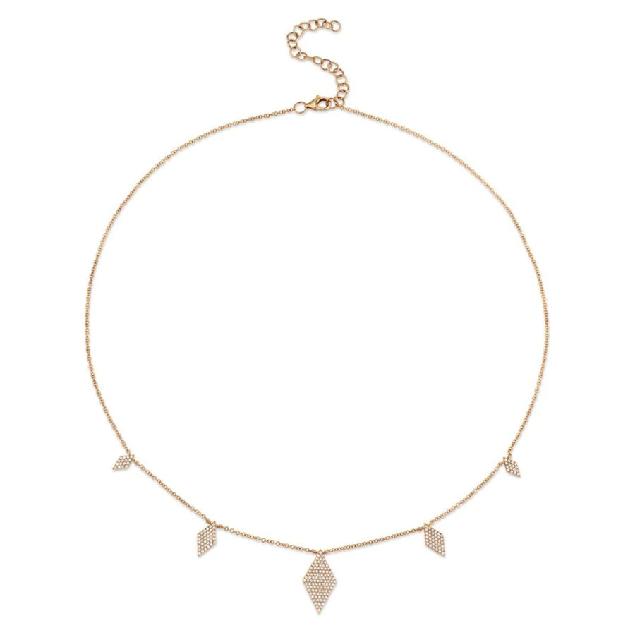 Shy Creation Diamond Pave Necklace 0.44 CT - SC55006948