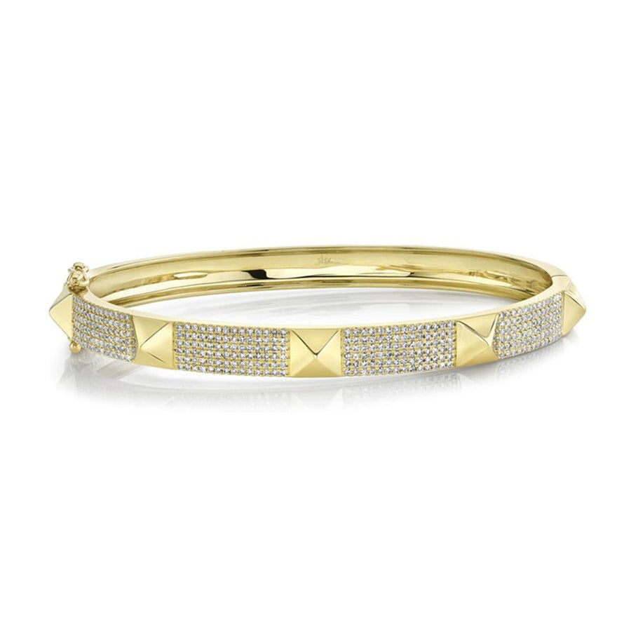 Shy Creation Diamond Pave Pyramid Bangle 0.87 CT - SC55019493ZS