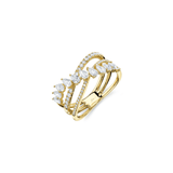 Shy Creation Diamond Pear Bridge Ring 1.07 CT-Shy Creation Diamond Pear Bridge Ring 1.07 CT