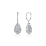 Shy Creation Diamond Pear Earrings 2.18 CT-Shy Creation Diamond Pear Earrings 2.18 CT - SC55024145