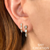 Shy Creation Diamond Pear Earrings 0.83 CT-Shy Creation Diamond Pear Earrings - SC55024441