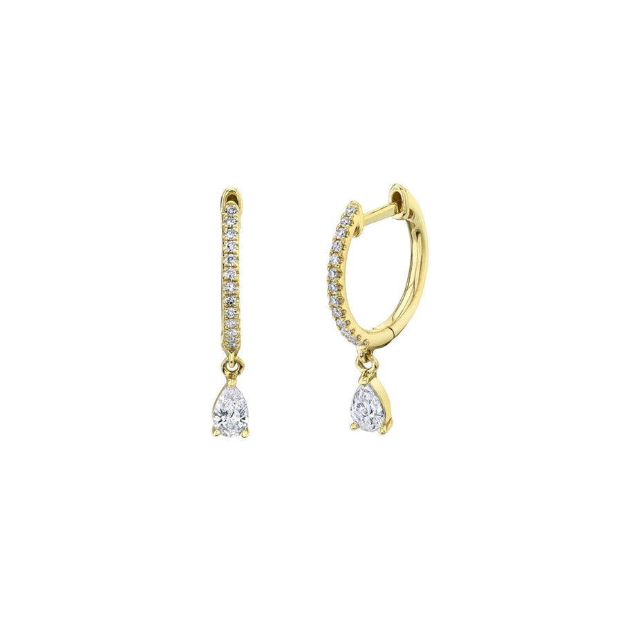 Shy Creation Diamond Pear Huggie Earrings 0.33 CT - SC55021621