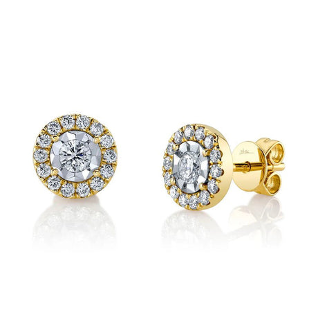 Shy Creation Diamond Stud Earrings 0.54 CT-Shy Creation Diamond Stud Earrings 0.54 CT - SC55024119