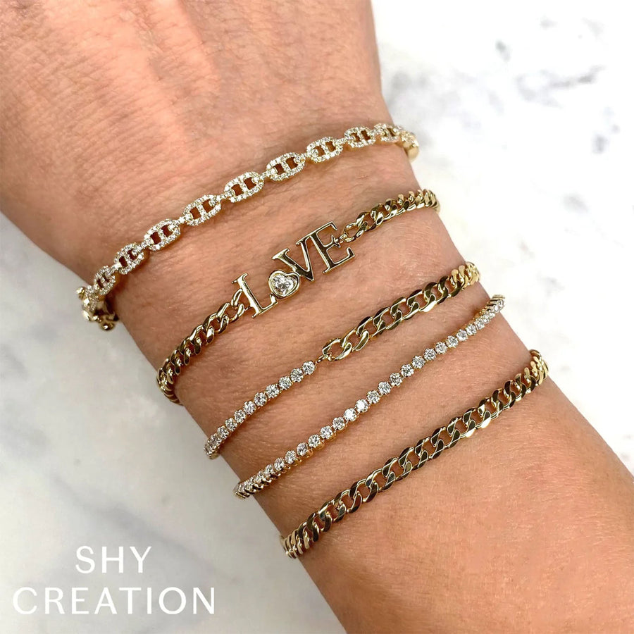 Shy Creation Diamond Tennis Bracelet 2.82 CT - SC55023729